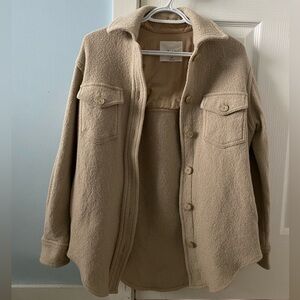 Wilfred Free Beige Shacket (Size: 2XS)